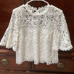 Amur  lace white top size 12